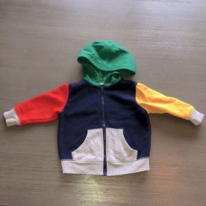 Okie Doki color blocked zip up jacket 12M